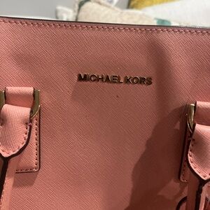 Michael Kors Pink Tote with Gold Accents